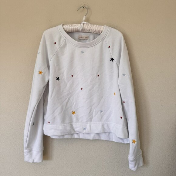 Lou and Grey For Loft White Sweater with Star Detailing Size Medium - Picture 7 of 7